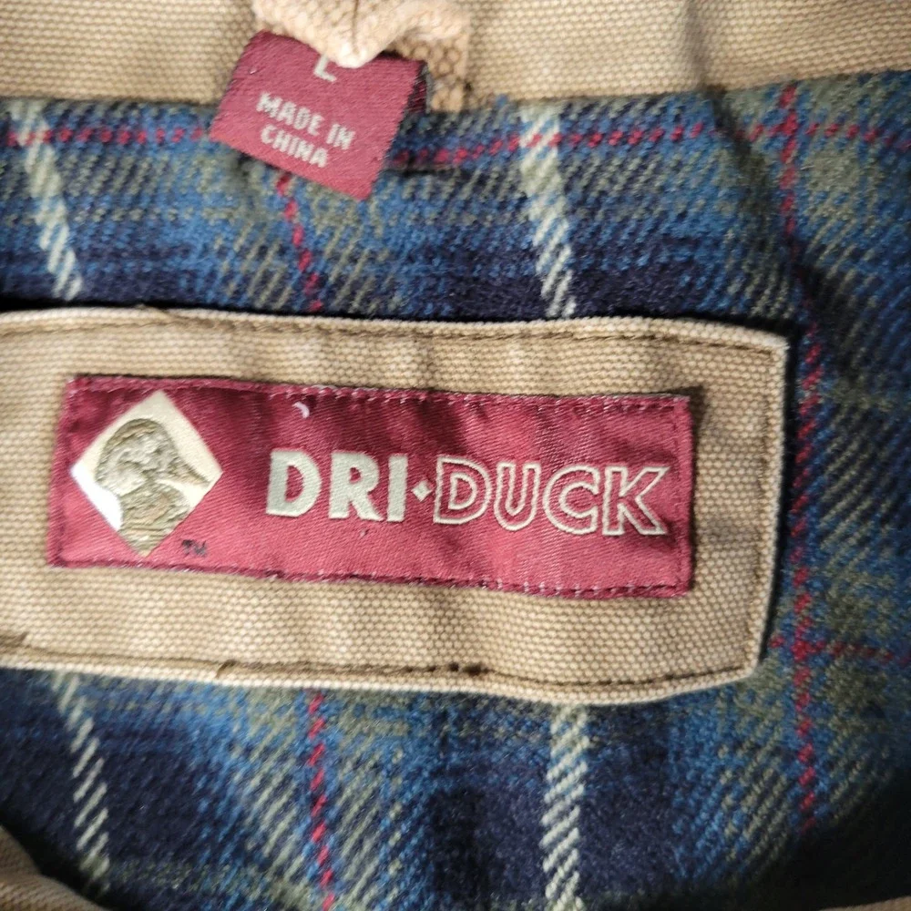 Dri Duck Work Jacket Mens Size L Brown Distressed Canvas Farm Supply Barn Coat - Picture 4 of 15